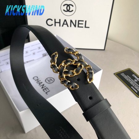 Chanel Black Belt 3.0cm
