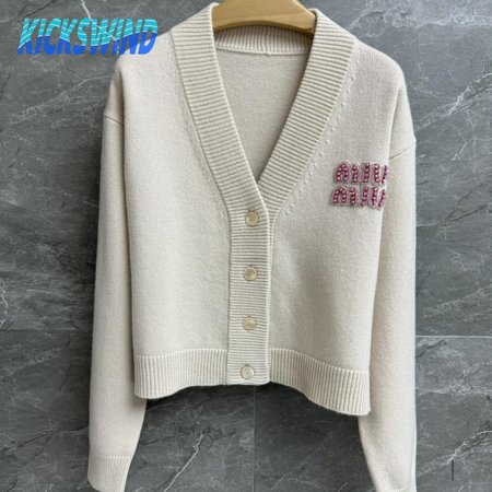Miu Miu V-Neck Cardigan Sweater