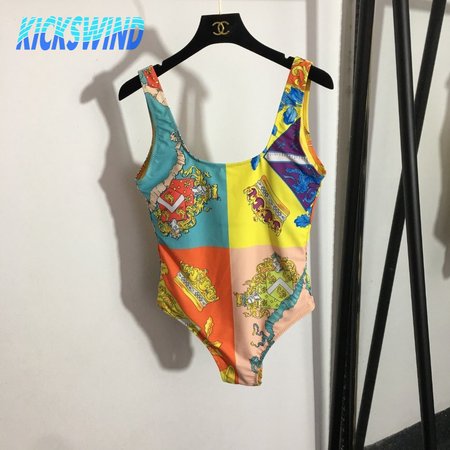 Versace Assorted Colors One-Piece Swimsuit