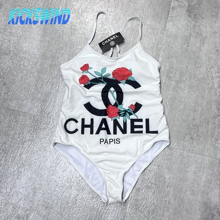 Chanel White One-Piece Swimsuit