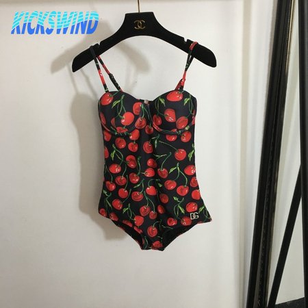 Dolce & Gabbana Cherry One-Piece Swimsuit