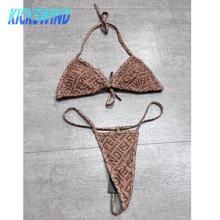 Fendi Brown One-Piece Swimsuit