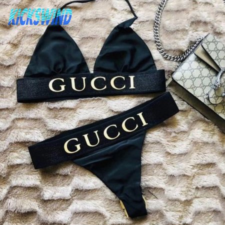 Gucci Black Two-Piece Swimsuit