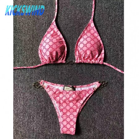 Gucci Pink Two-Piece Swimsuit