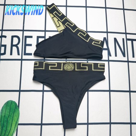Versace Single Side Sling Two-Piece Swimsuit