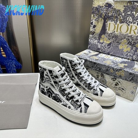Women Dior Walk'n'Dior High-top Platform Sneaker 35-40
