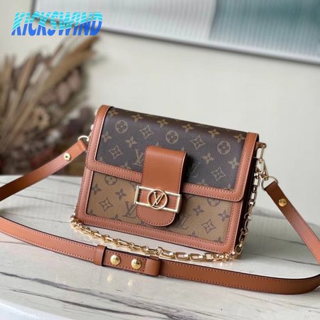 dauphine monogram reverse mm brown