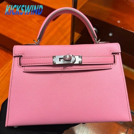 Hermes Handbags Kelly Mini 1q Handbag Rose Confetti
