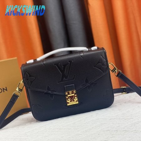 pochette metis black monogram empreinte leather with gold