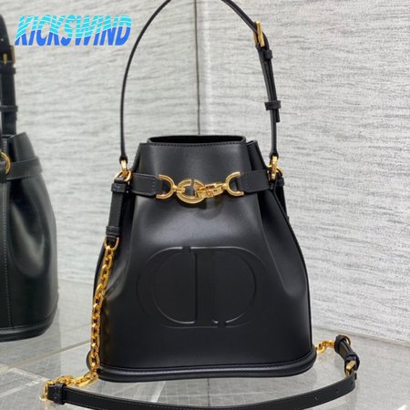 Dior Medium C'est Dior Bag Cd Embossed Logo In Black Calfskin