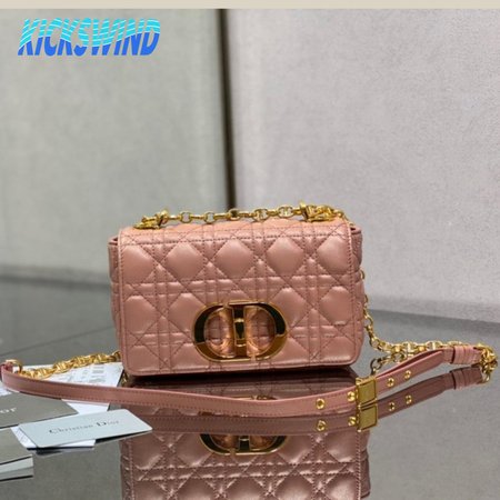 Dior Miss Caro Mini Chain Bag Antique-Pink Lambskin Oversized Cannage