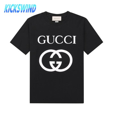 Gucci Interlocking GG Print T-shirt Men's Black Ivory