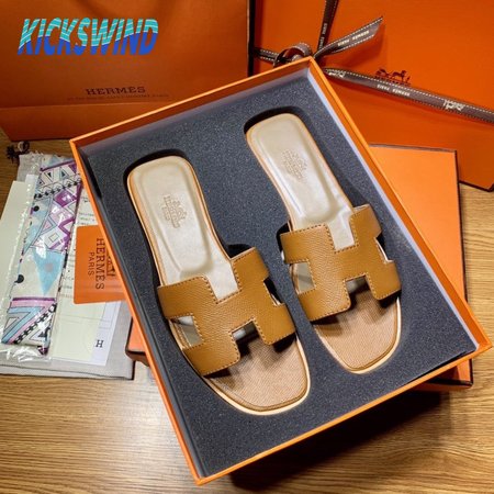 Hermes Open Toe Casual Style Plain Leather Sandal