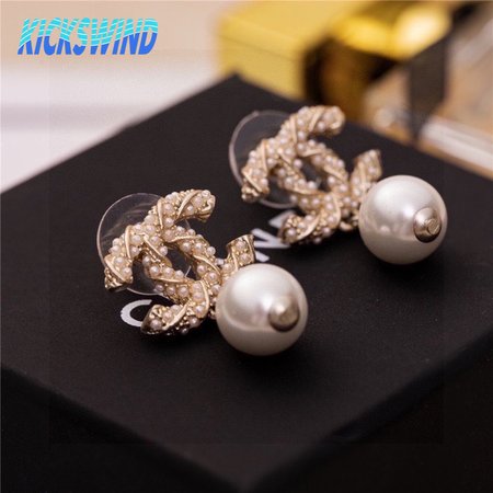 Chanel Platinum Fashion Earrings