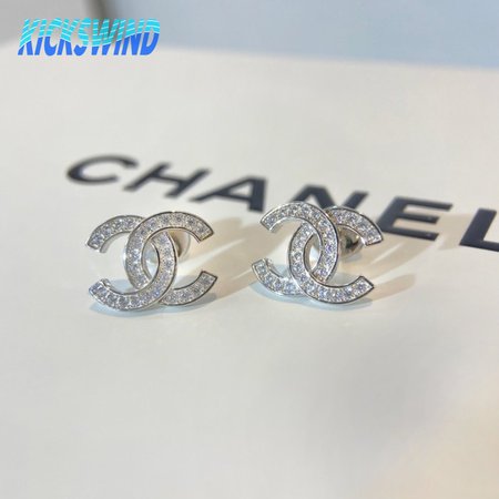 Chanel Silver & Crystal Earrings