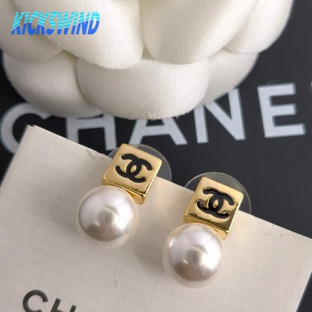 Chanel Sterling Silver Fashion Drop Earrings