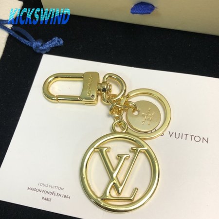 bag charm key holder circle gold