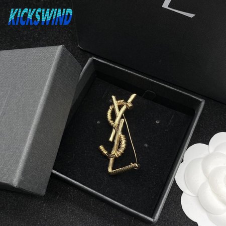 Saint Laurent Gold-Tone Brooch