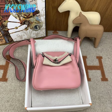 Hermes Lindy 26 Veau Swift Leather 3Q Rose Sakura Palladium Hardware 2016