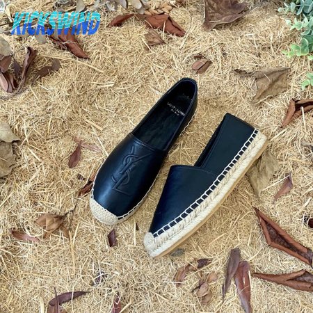 Saint Laurent Black Espadrilles With Logo