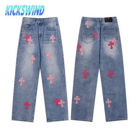 Chrome Hearts Levi's Pink Cross Patch Jeans