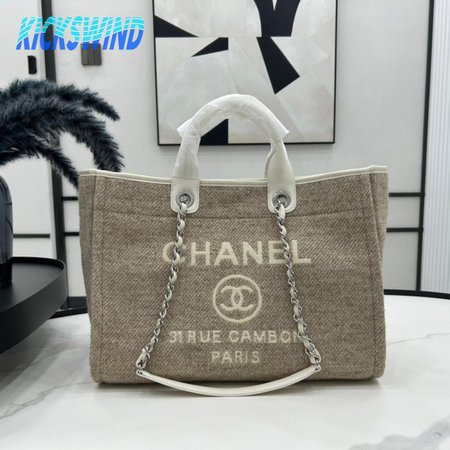 Chanel Medium Denim Deauville Shopping Tote