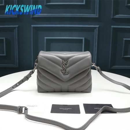 Saint Laurent Calfskin Y Quilted Monogram Toy Loulou Crossbody Bag