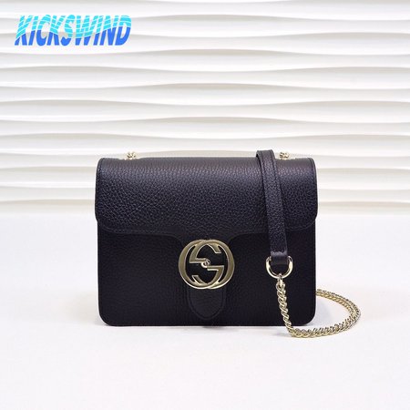 Gucci Interlocking G Shoulder Bag Small Black