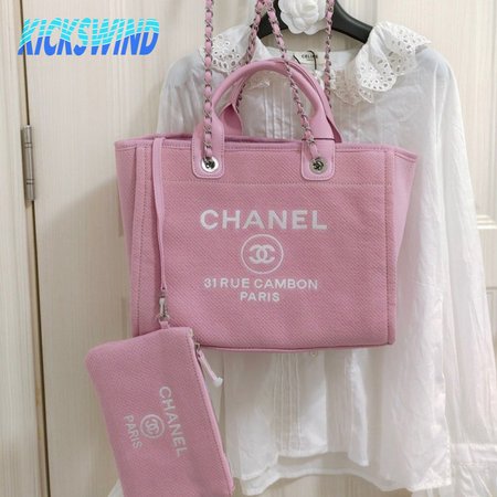 Chanel Deauville Shopping Bag Pink