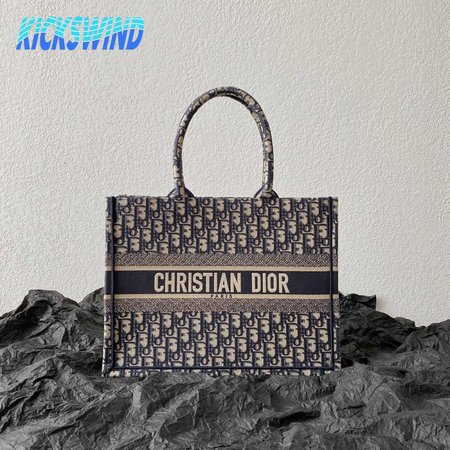 Dior Book Tote Oblique Navy Blue