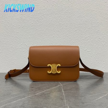 Celine Classique Triomphe Bag In Natural Calfskin Tan 187363