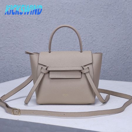 Celine Pico Belt Bag In Grained Calfskin Light Taupe