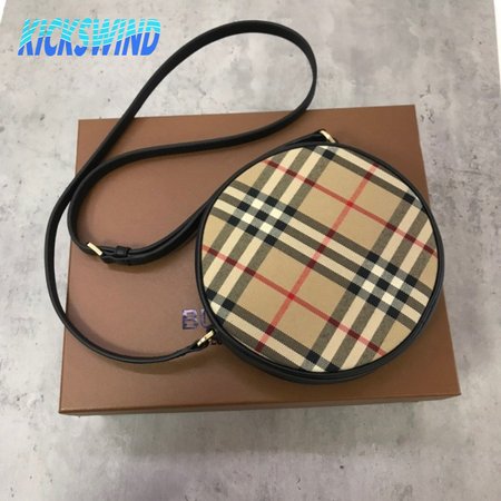 Burberry Vintage Check And Leather Louise Bag Archive Beige/Black 80580051