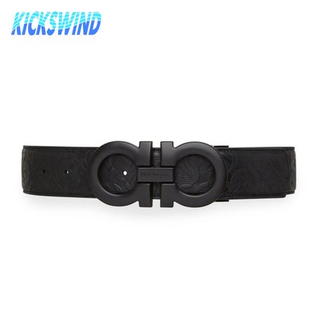 Ferragamo Men's Gancini Logo Leather Belt