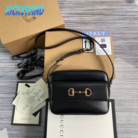 Gucci Horsebit 1955 Small Shoulder Bag Black