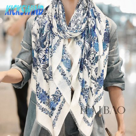 Dior Cashmere Fabric Long Scarf
