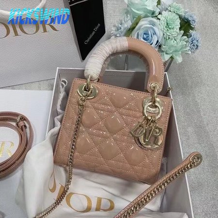 Dior Patent Cannage Lady Dior Red