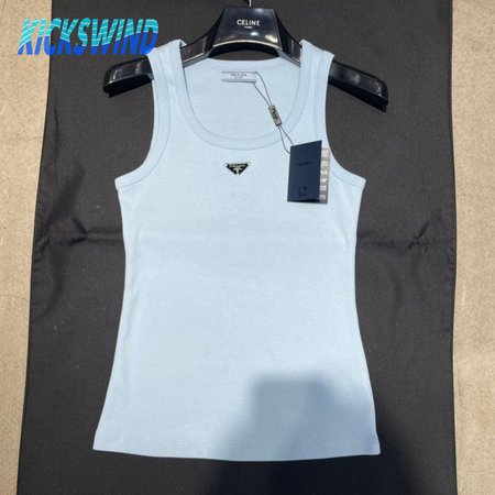 Prada Ribbed Knit Jersey Tank Top 39546X S-L