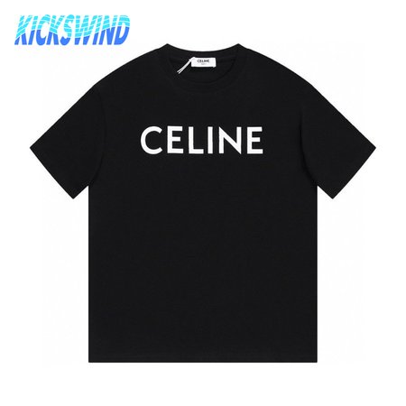 Celine Loose T-Shirt In Cotton Jersey Black / White XS-2XL