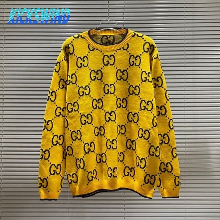 Gucci GG Wool Jacquard Sweater Yellow S-2XL