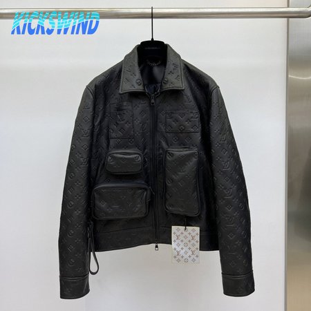 monogram embossed utility jacket 1a5ztj s-2xl