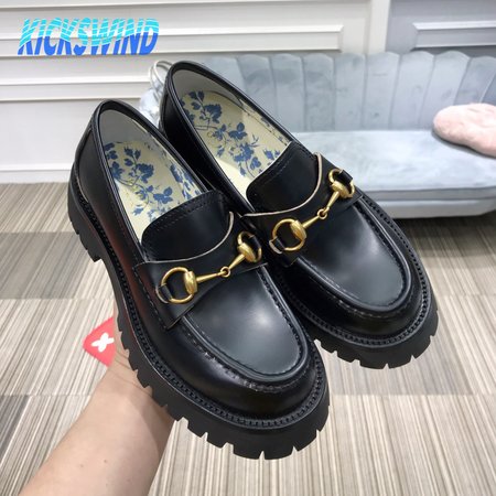 Gucci Leather Lug Sole Horsebit Loafer 35-39