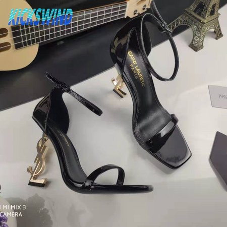 YSL Opyum Sandals In Patent Leather With Gold-Tone Heel 34-42